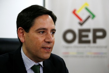 El presidente del TSE boliviano, Salvador Romero. Foto: REUTERS/David Mercado