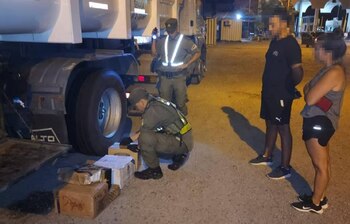 Descubrieron a camionero con 31