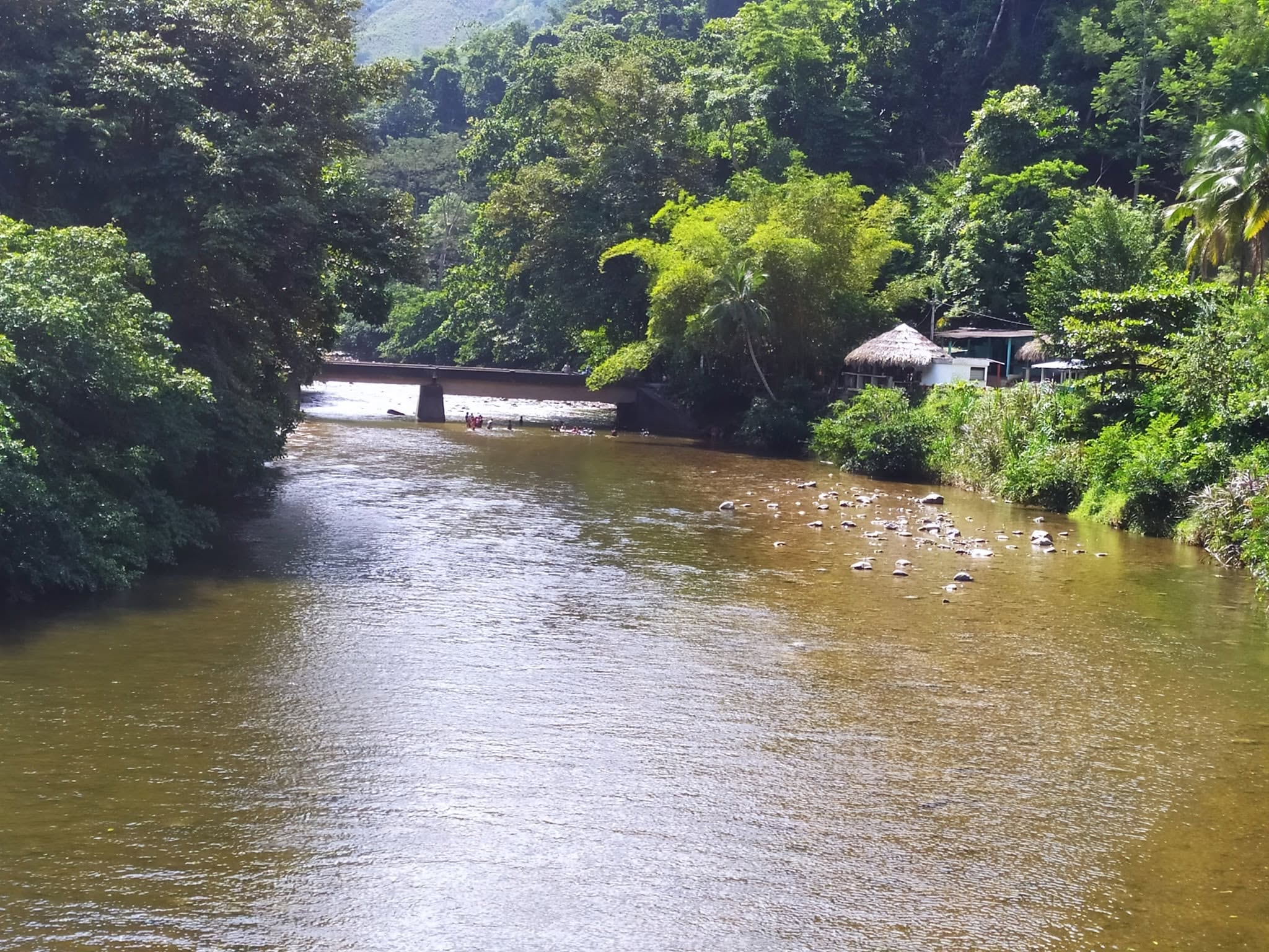 La creciente súbita destruyó un puente peatonal y dejó incomunicadas a cerca de 160 familias de la zona rural de Valdivia - crédito Google Maps