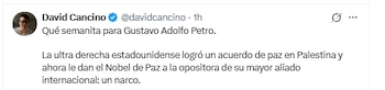 David Cancino le escribió un