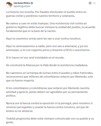 - crédito @petrogustavo/X