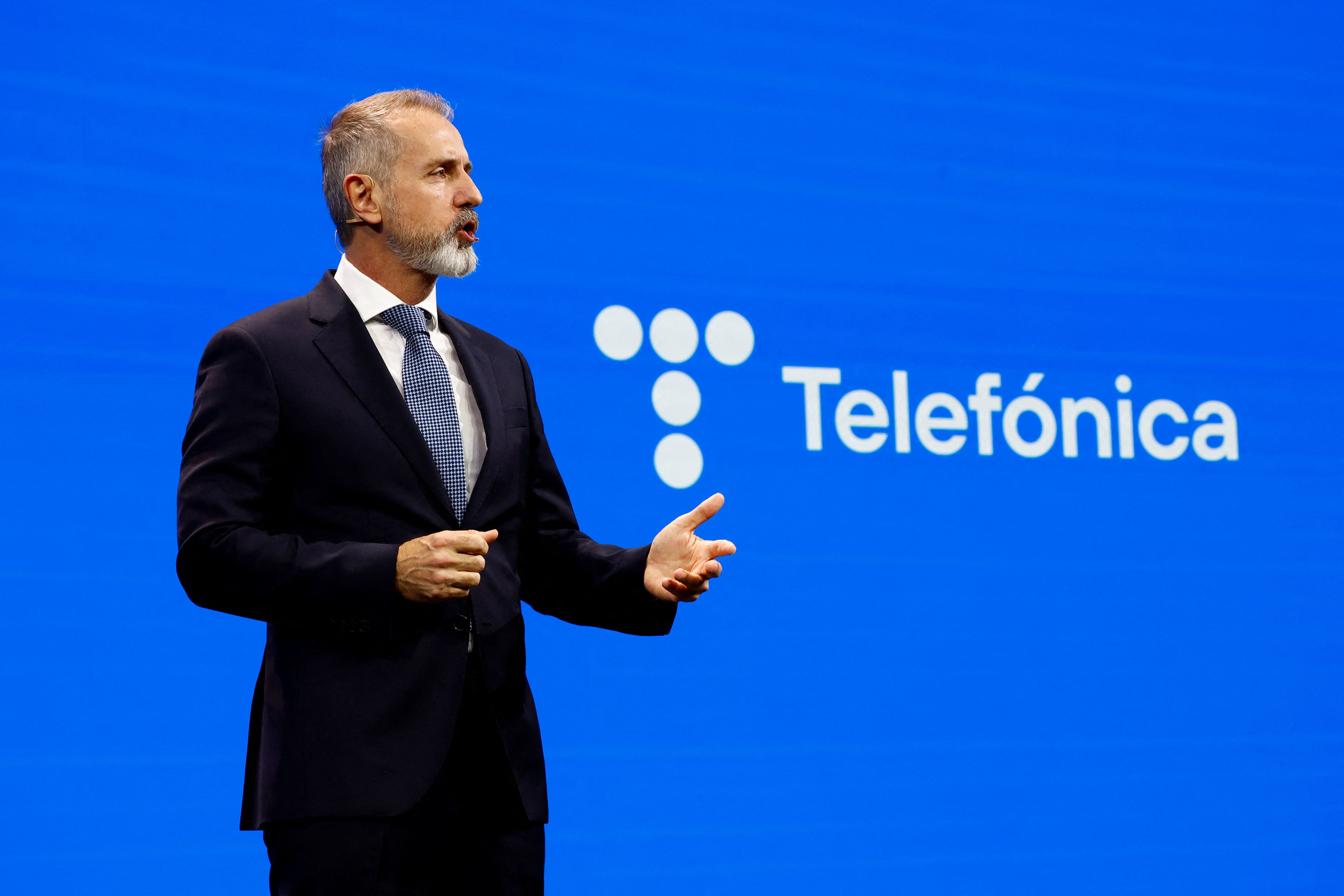 El presidente ejecutivo de Telefónica, Marc Murtra, en el Mobile World Congress (MWC) en Barcelona. 3 de marzo de 2025. (REUTERS/Albert Gea)