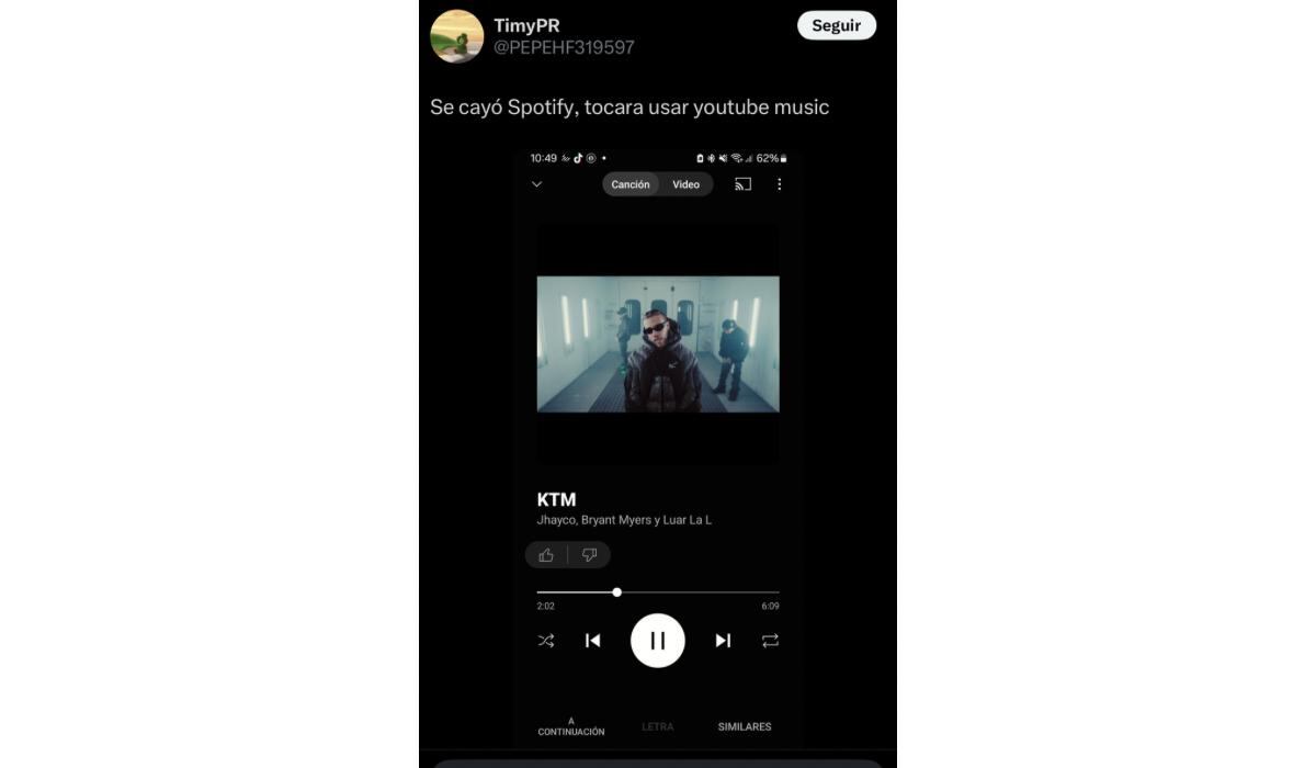 Algunos usuarios han acudido a alternativas como YouTube Music. (X)