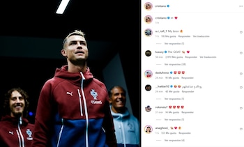 El posteo de Cristiano Ronaldo tras haber abandonado el entrenamiento de la selección de Portugal (Instagram)