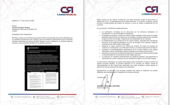 Entre las peticiones del partido a la Registraduría se encuentra el acompañamiento de misiones de observación electoral - crédito Cambio Radical