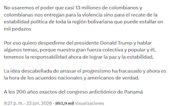 Petro reafirmó su intención de reunirse con Donald Trump antes de salir de la Casa de Nariño - crédito @petrogustavo/X