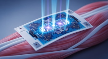 Ingenieros de la Universidad de Nueva Gales del Sur desarrollaron un “optrode” flexible que convierte señales eléctricas del cuerpo en señales luminosas, sin cables ni electrónica invasiva