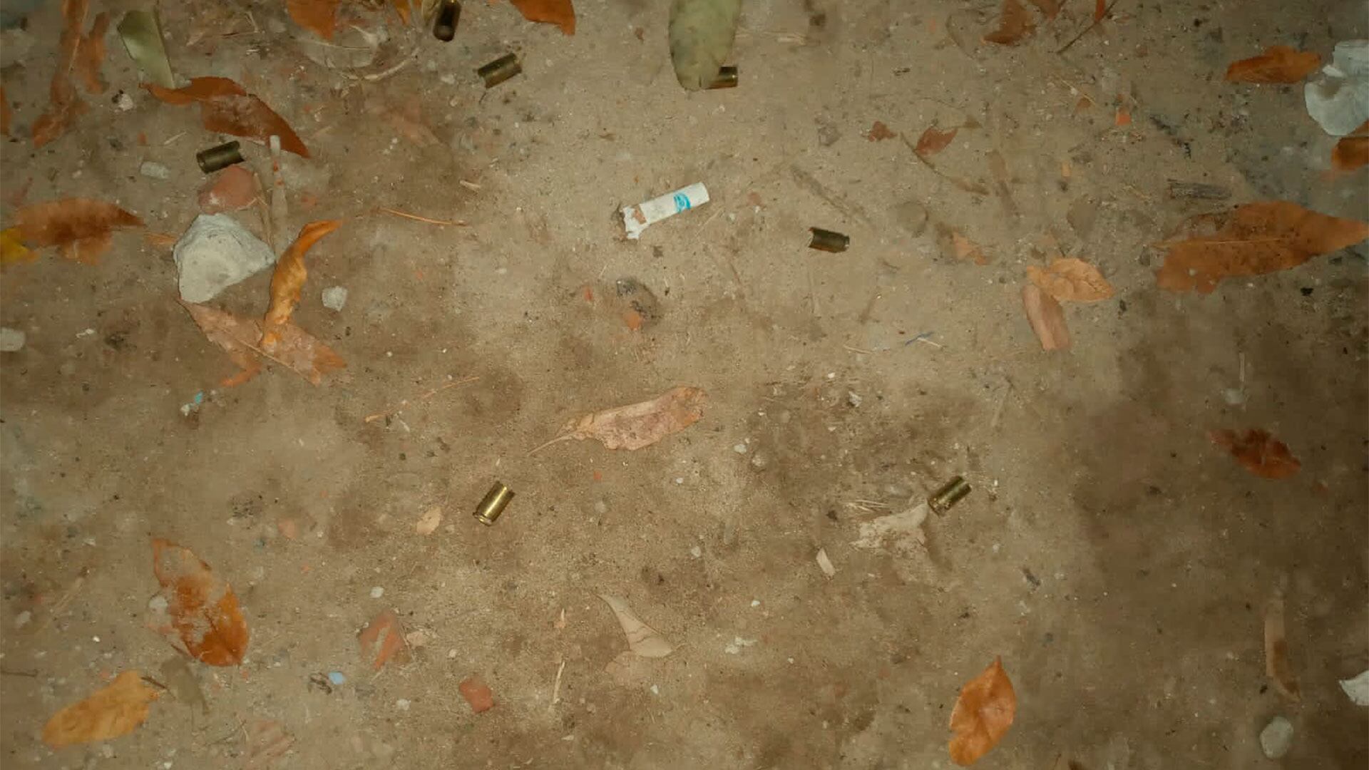 Las vainas que fueron incautadas de la escena del crimen