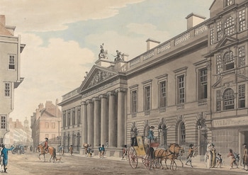 Compañía de las Indias Orientales por Thomas Malton (Yale Center for British Art)