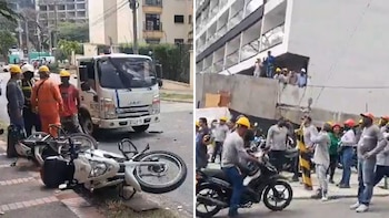 Tensión entre obreros y agentes