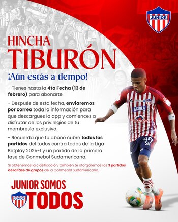 Estas son las recomendaciones para los abonados en la temporada 2025 -crédito @JuniorClubSA/X