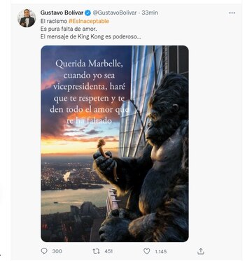 Gustavo Bolívar usa una foto