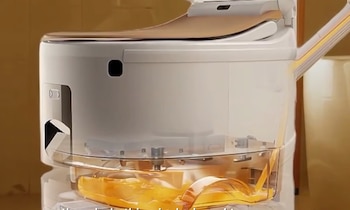 El sistema de residuos del Xiaoban utiliza un depósito hermético, filtro de carbón activado, espuma automática y trituración de bajo ruido para evitar olores y obstrucciones. (Yueban)