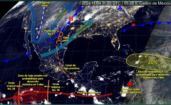 Estos sistemas meteorológicos influirán hoy