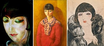 "Alice Prin" por Gustaw Gwozdecki (1920), een el Museo Nacional de Kielce, Polonia: "Kiki de Montparnasse con vestido" de Monse Kisling (1925), en el Petit Palais, Ginebra; y "Retrato de una mujer con cigarrillo" de Kees van Dongen (1922-24), en el Thyssen-Bornemisza, Madrid