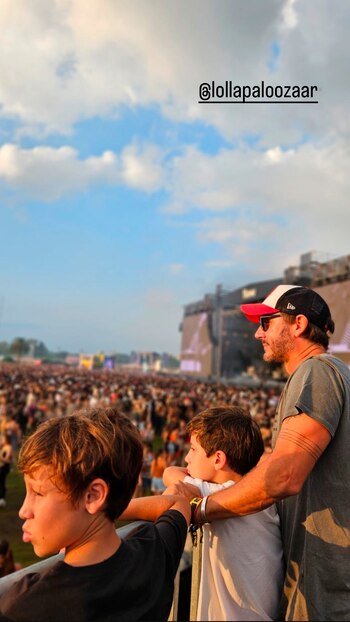 Benjamín Vicuña con sus hijos