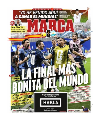 Portadas diarios del mundo Argentina vs Inglaterra