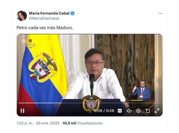 Con esta publicación, la senadora