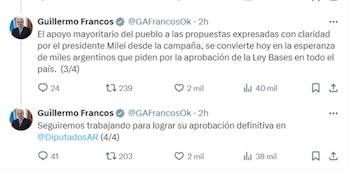 Los dos tweets finales de