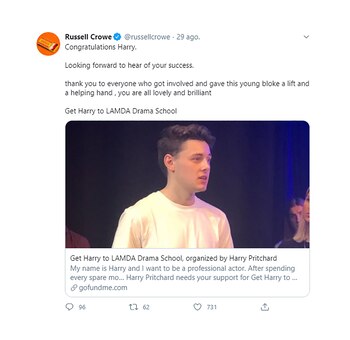 Tuit de Russell Crowe