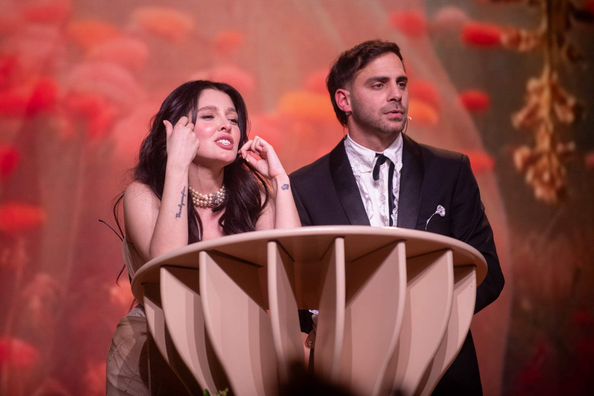 Sofi Gonet condujo la ceremonia de los Premios Ídolo 2026 junto a Grego Roselló (Jaime Olivos)