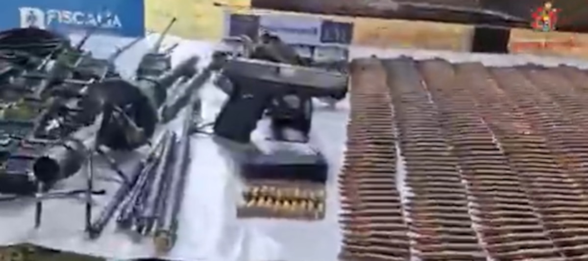 Confiscated arsenal of the Gulf Clan