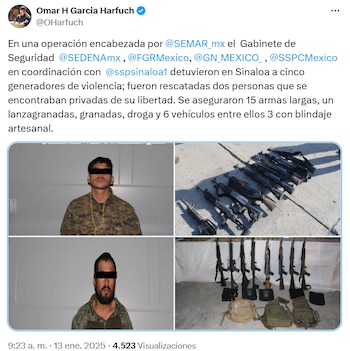 Omar García Harfuch aseguró que