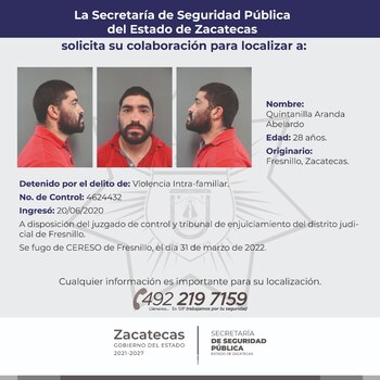 (Foto: SSP Zacatecas)