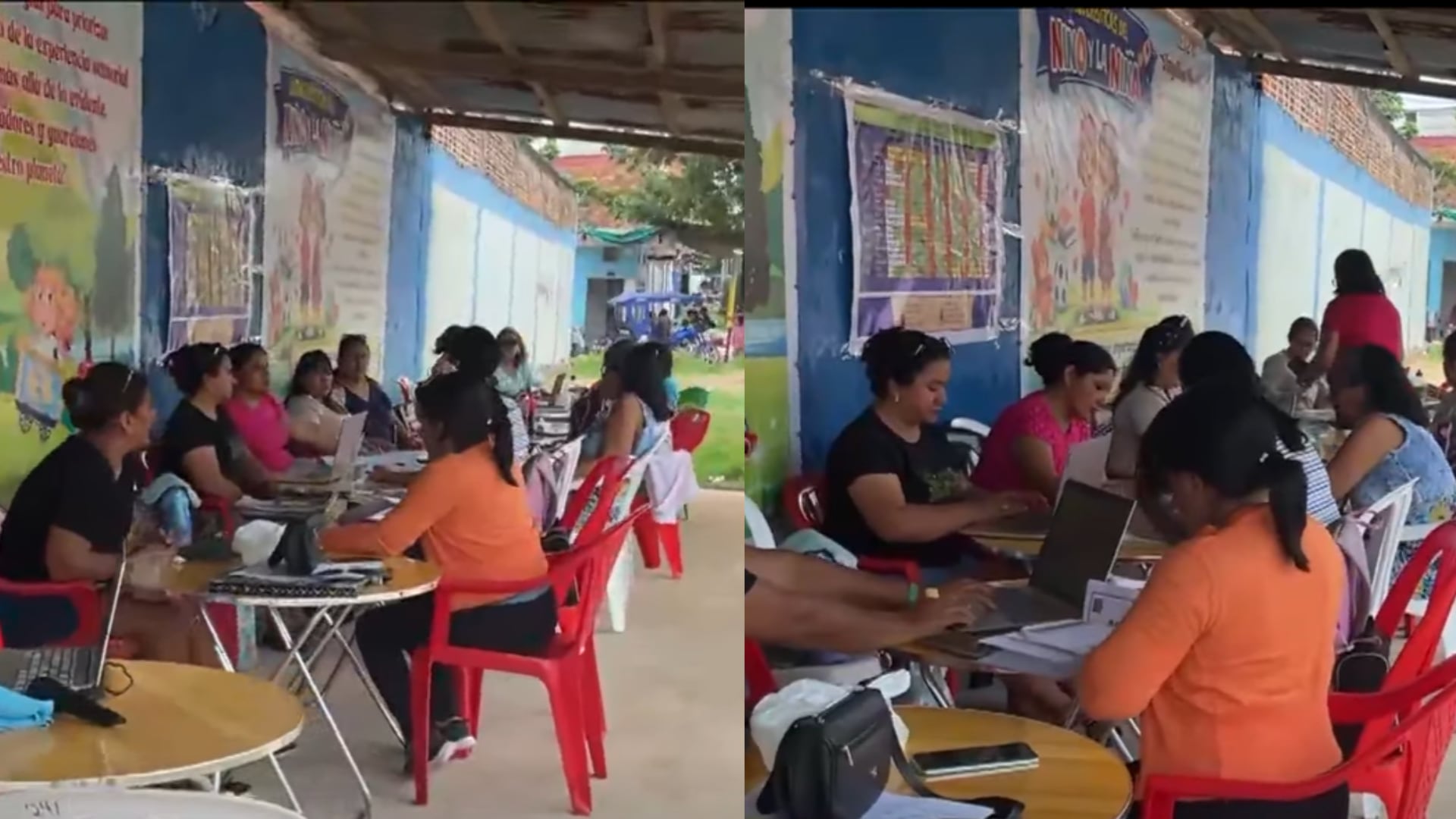 Profesoras en Ucayali improvisan atenci�n en la calle por ausencia de aulas a d�as del inicio de clases 2026 - Infobae