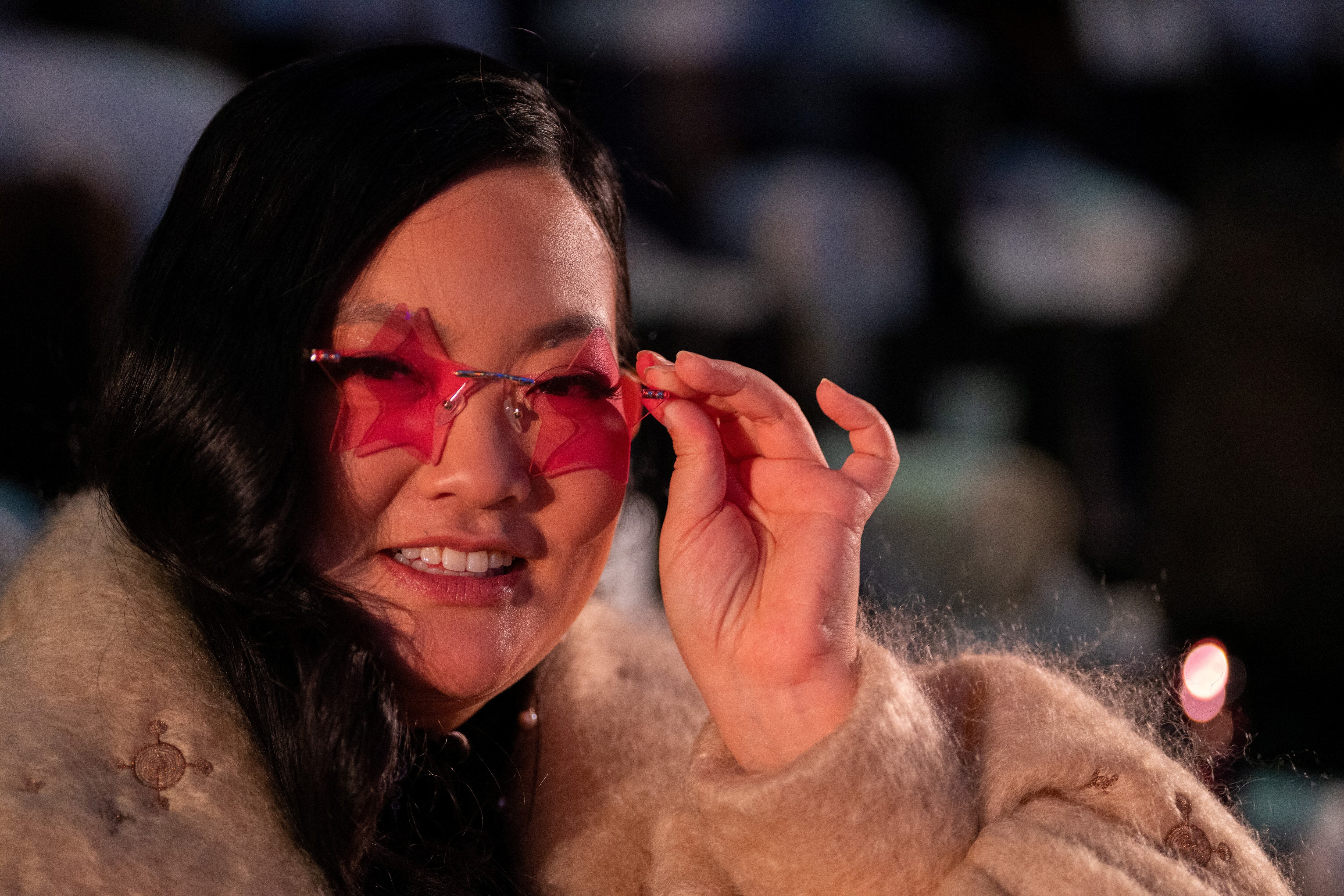 Amanda Nguyen is seen prior to singer Sir Elton John
