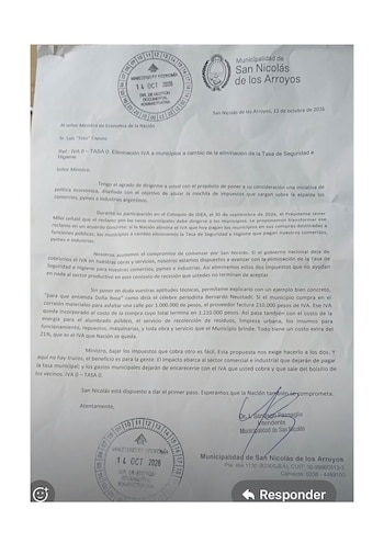 El intendente Santiago Passaglia desafió a Milei y Caputo con las tasas municipales