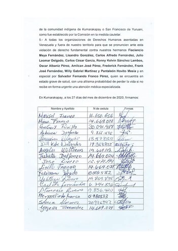 El clamor de los indígenas