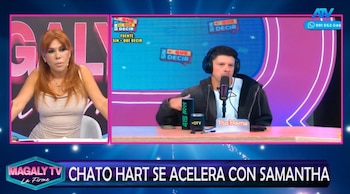 “Me dijo que hace tres meses no estaban”: Samantha Batallanos sorprende con revelación sobre Mario Hart. Captura: Magaly TV La Firme.
