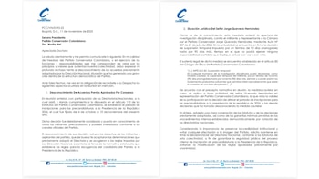 Esta fue la carta de la veedora María Eugenia Correa, veedora del Partido Conservador - crédito redes sociales/X