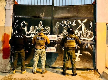 Agentes de seguridad a las