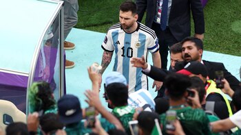 La frustración de Messi tras