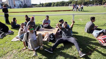 Estudiantes extranjeros organizaron una fiesta en el Campo Argentino de Polo para su recibimiento