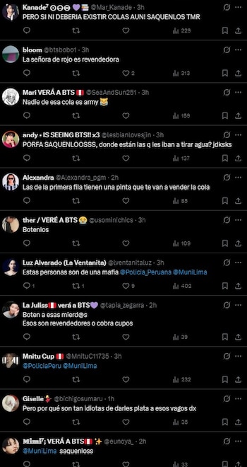 ARMY ya toma San Marcos tras llegada de BTS a Lima: fans forman cola para el concierto del 7 de octubre. Captura: x.