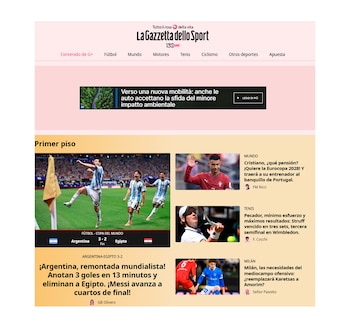 La portada de La Gazzetta dello Sport