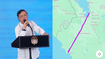 A Petro le llueven burlas y críticas tras publicar trazado del tren interoceánico por el Chocó con una línea a mano en Google Maps