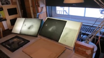 Las placas de vidrio del