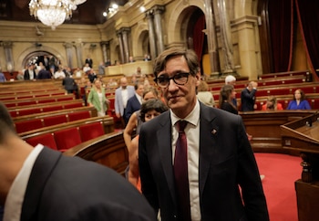 Salvador Illa en el pleno de investidura (Reuters)