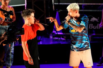 Los raperos Gazir (i) y