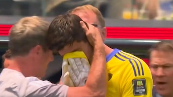 El desgarrador llanto de Thibaut Courtois tras salir lesionado ante España en los cuartos de final del Mundial