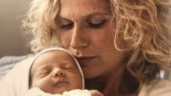 Maru Botana con su hijo