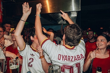 Aficionados durante el España-Portugal del Mundial de fútbol de 2026