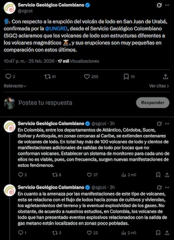 El SGC aclaró que se