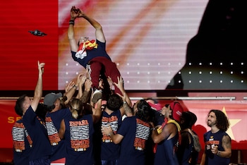 Celebraciones tras la victoria de la selección española en el Mundial 2026