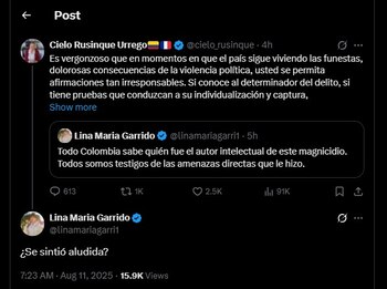 Lina Garrido no se quedó