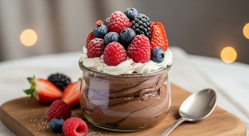 La mousse rinde cuatro porciones